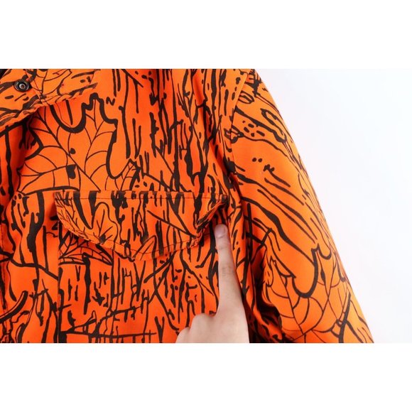 Vintage 90s Smith & Wesson 2XL Insulated Hunting Jacket Blaze Orange Camouflage - Picture 12 of 12